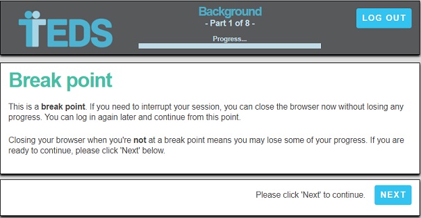 Covid questionnaire break point