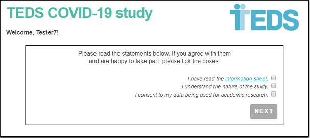 Covid phase 1 consent screen