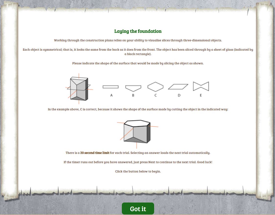 cross-sections instructions