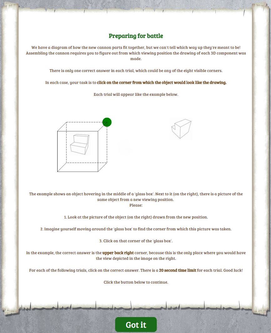 Perspective taking test instructions